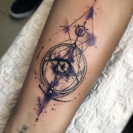 Cursed tattoo mark hinting at hidden knowledge and magic