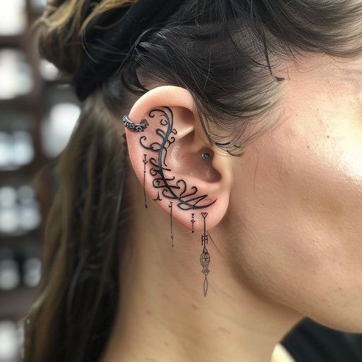 Ear Tattoos Professional Tattoo Kit
