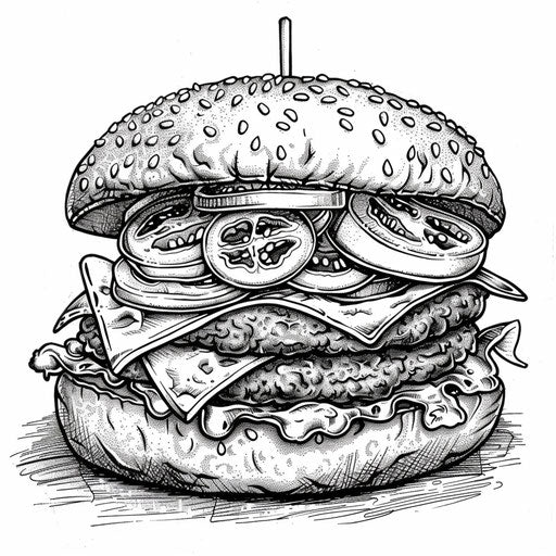 Spicy burger with jalapenos and pepper jack cheese