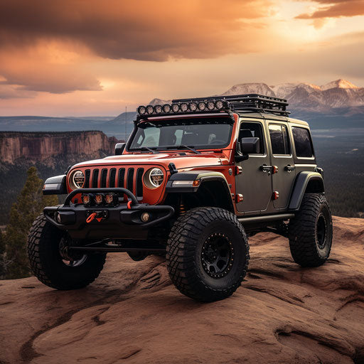 Side view of classic jeep wrangler