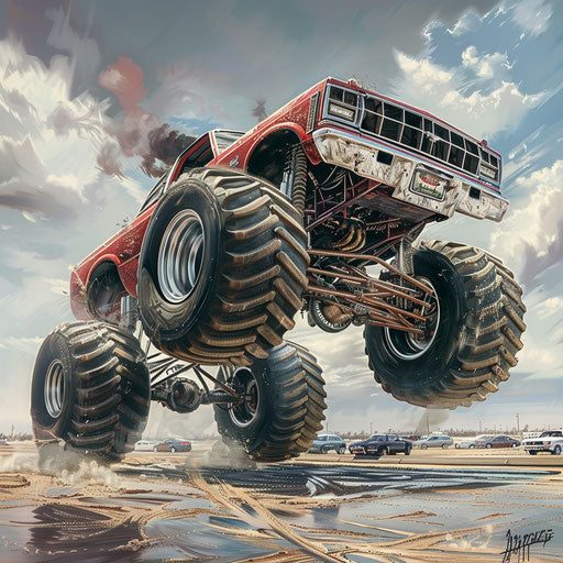 Shelby Daytona monster truck crushing cars