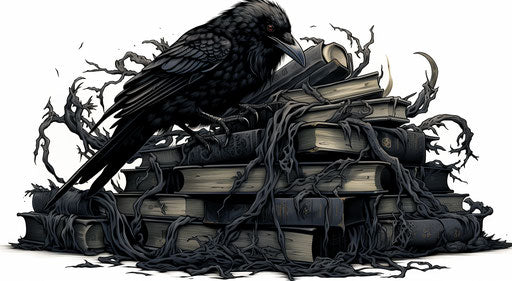 Vampire raven with crow print