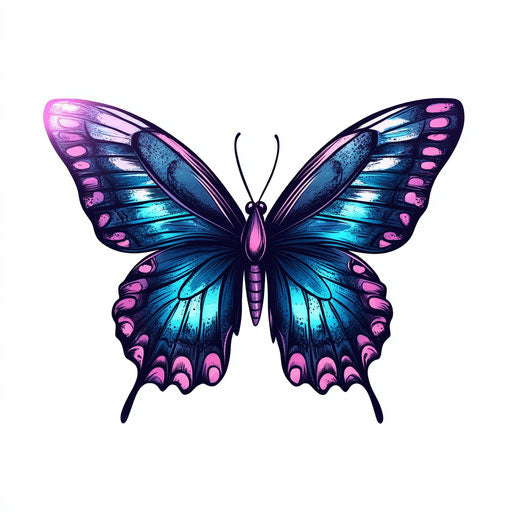 Colorful butterfly on white background