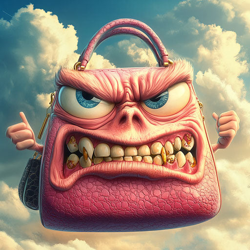 Engaging Purse Caricature Clipart for Creative Projects