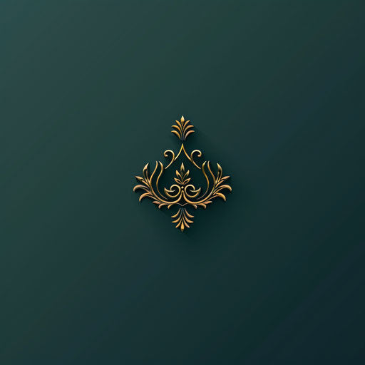 Sophisticated store logo with monogram design on dark green background
