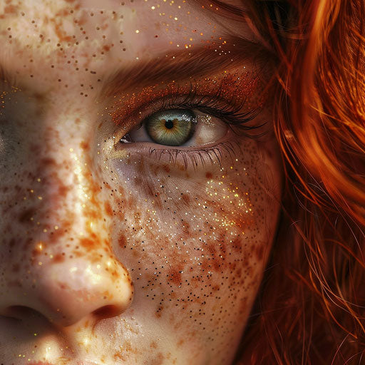 Courageous illustration in photorealistic style with random flat background, metallic sheen and realistic textures