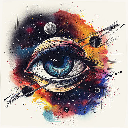 Cosmic eyeball planet with orbiting moon