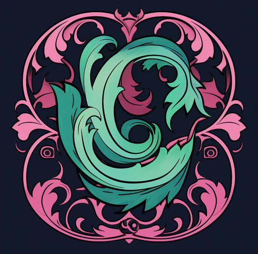 Ethnic tattoo symbol of the letter j