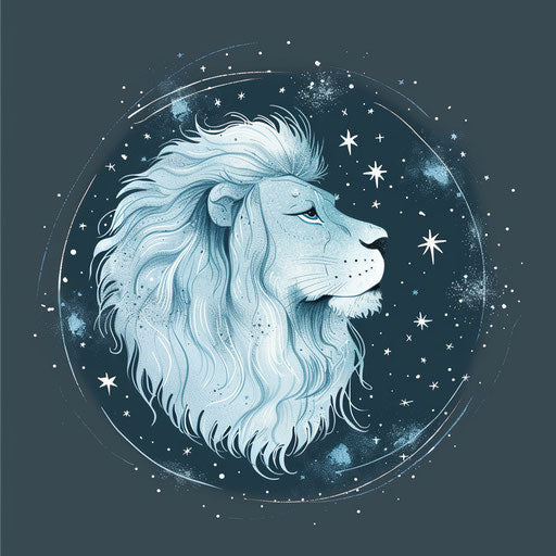 Whimsical Leo constellation tattoo sketch with glitters