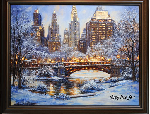 Beautiful winter scene of New York City