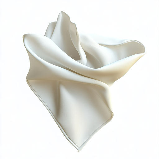 3D Handkerchief on flat white background, isolated clipart