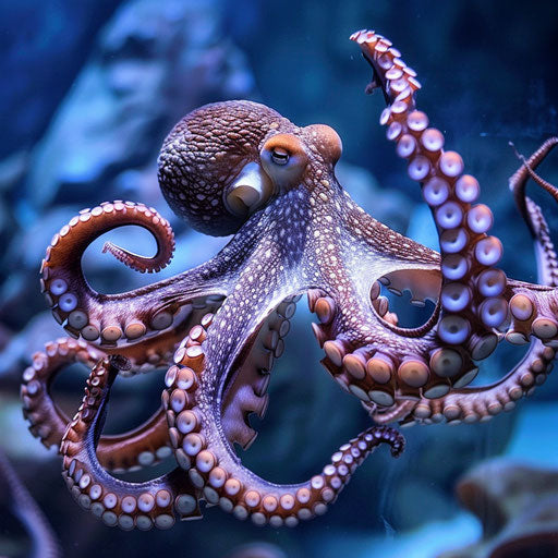 An octopus in the process of regeneration, showcasing the miraculous ability to heal and grow new tentacles