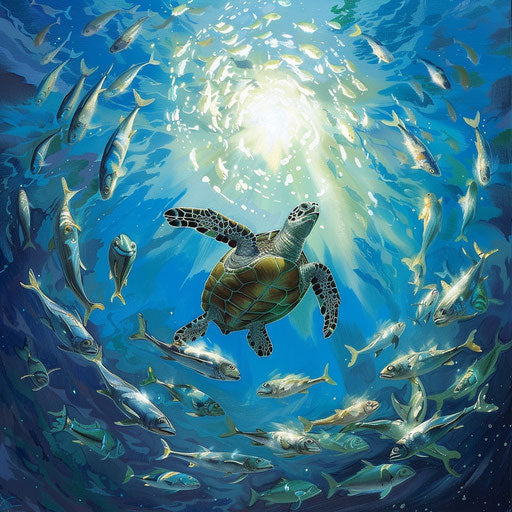 Green Sea Turtle Habitat: High-Res Images for Diverse Uses