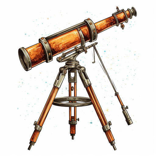 Telescope in Oil painting style