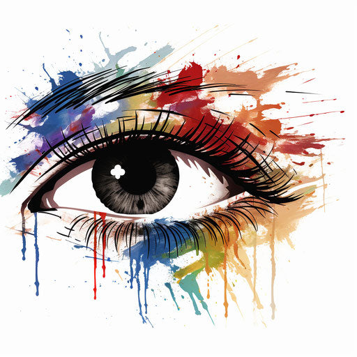 Eyelash drawing in Impressionistic Art style