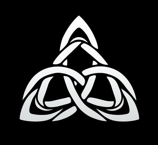 Celtic trinity symbol in black and white