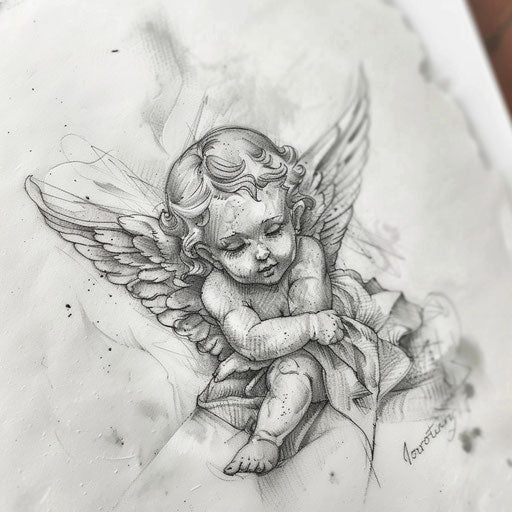 Cherub Vector Tattoo Designs