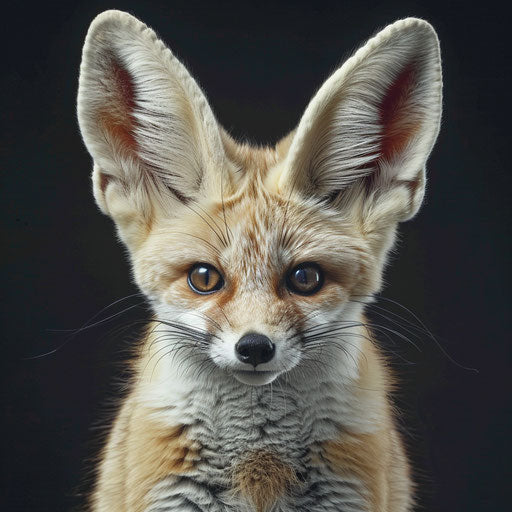 Fennec fox in a close-up portrait, in the style of Tim Flach