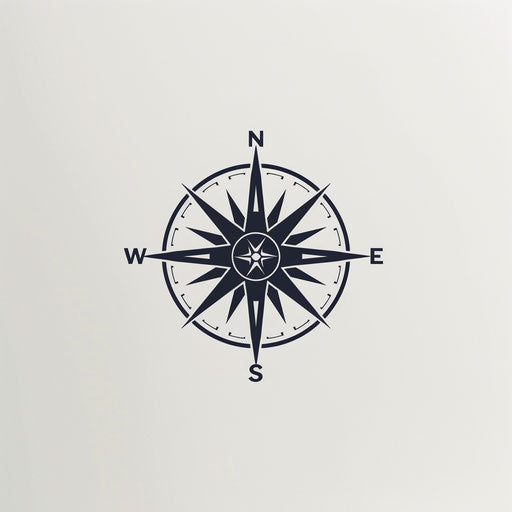 Compass rose symbolizing navigation and exploration