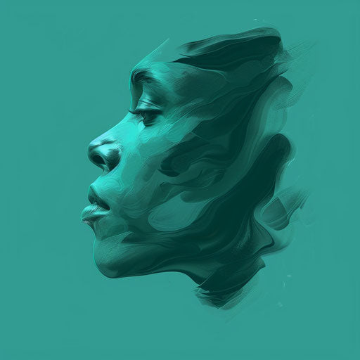 Photorealistic Among Us clipart with flat teal background