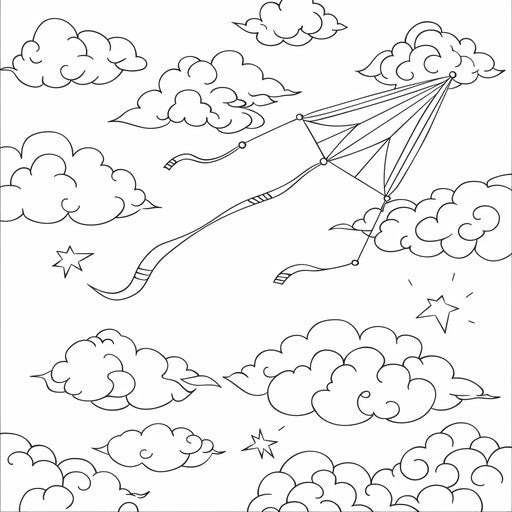 Flight above the clouds with a kite