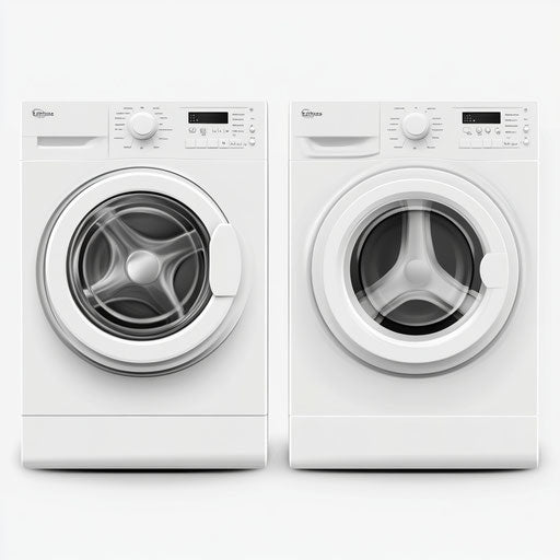 3D Washers on flat white background, isolated clipart