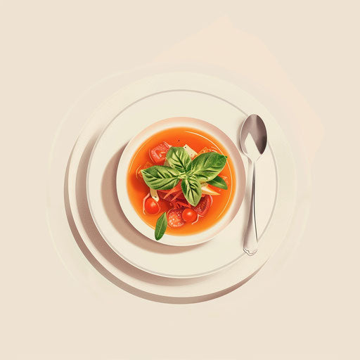Elegant meal on cream background
