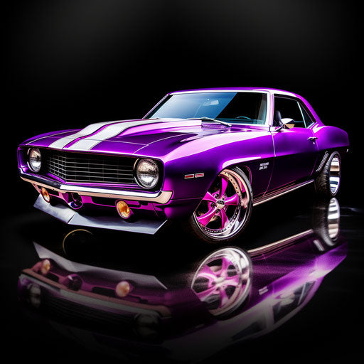 Bright purple Chevrolet Camaro classic car