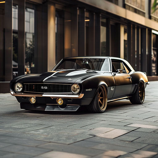 Vintage Chevrolet Camaro Classic Car with hybrid engine