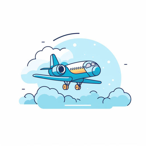 Minimalist air illustration on white background