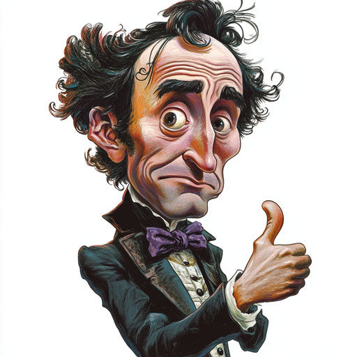 Humorous caricature with human characteristics