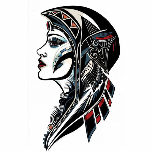 1920s flapper hood with geometric art deco designs