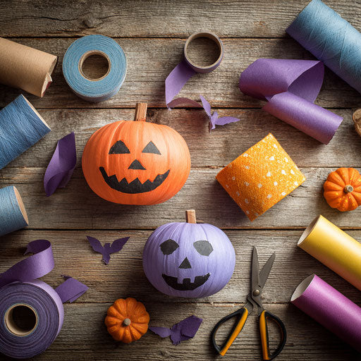 Cheerful and crafty atmosphere for Halloween activities
