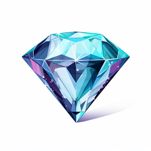 Diamond clipart in Minimalist style, on white background