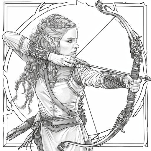 Elf archer ready for action