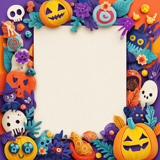 Cheerful Halloween Illustration with Festive Elements