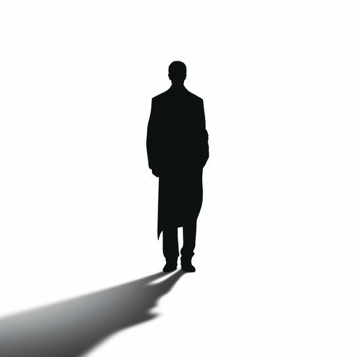 Minimalist style shadow on white background