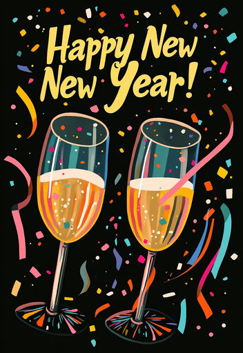 Festive Happy New Year Images 2025 Social Designs