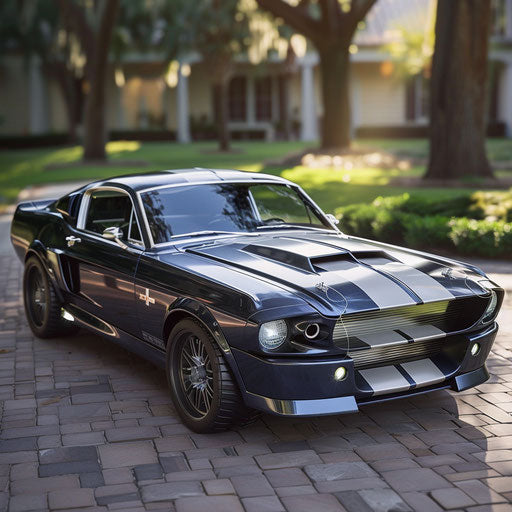 Electric Ford Mustang GT Shelby Classic with Solar Panels