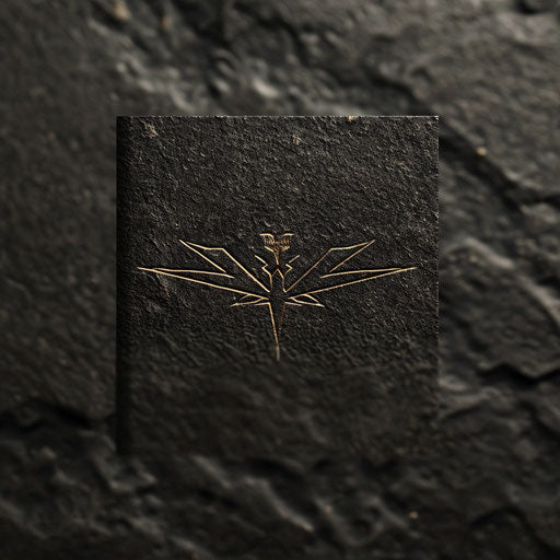 Sophisticated logo for a clothing brand with a textured background, muted palette