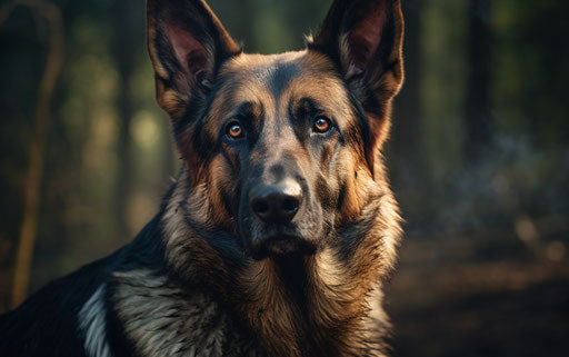 German shepherd for sale on our website, distinctive facial features