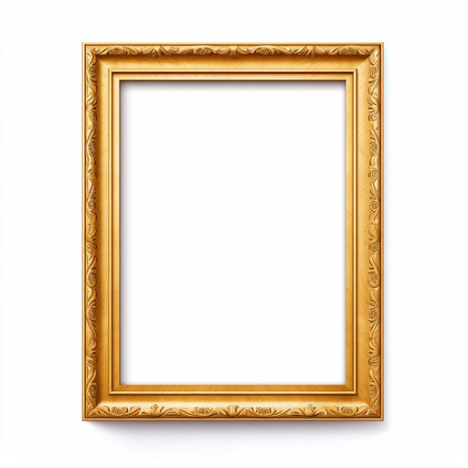 Minimalist picture frame on white background