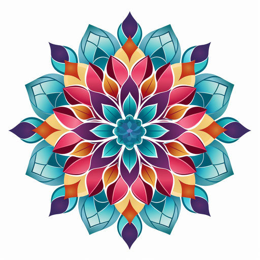 Mandala clipart in Minimalist style, on white background