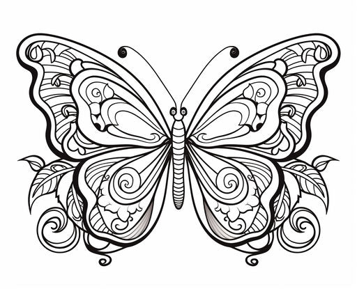 Butterfly outline coloring pages for toddlers, in the style of Secessionist art, tender nature depiction, Vienna Secession, staining, dynamic symmetry, Ferrania p30, captivating 31:25