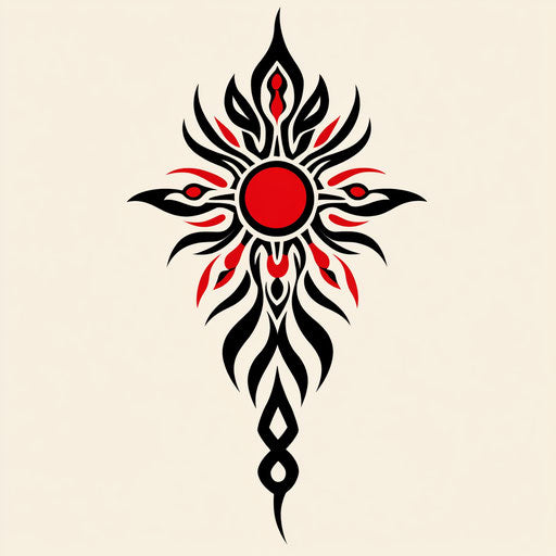 Flat tribal tattoo design for cool forearm