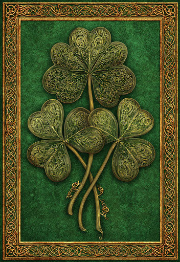 Traditional Irish Design with Interwoven Shamrocks