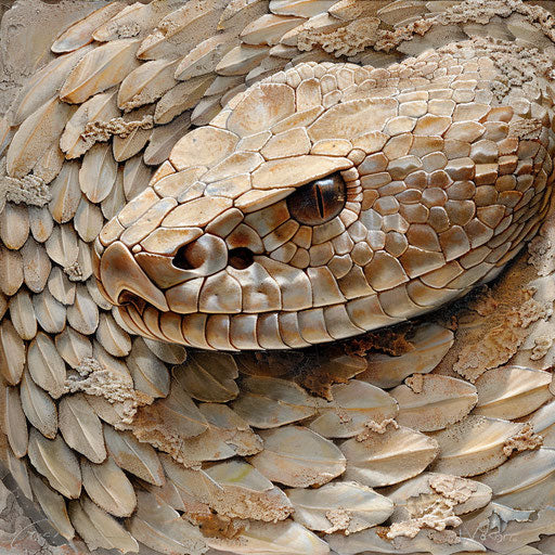 Rattlesnake with detailed textures and natural light