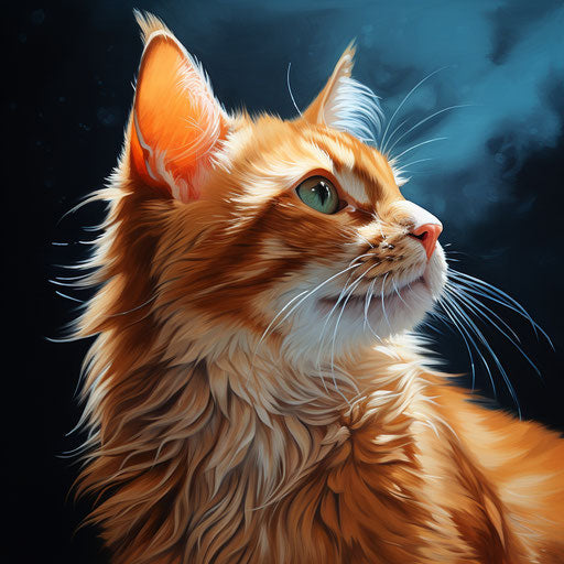 Sideview orange cat