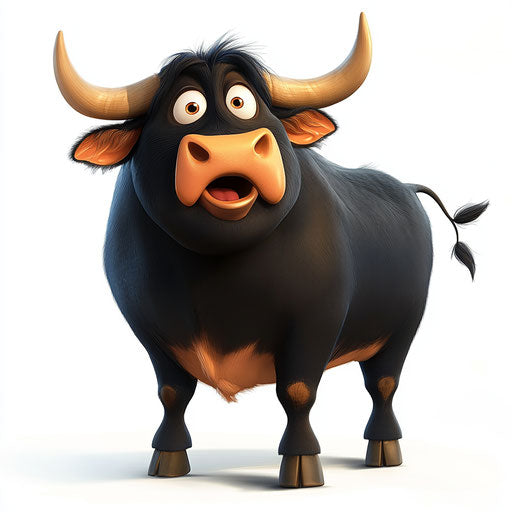 Customizable Ox Caricature Clipart for Unique Creations