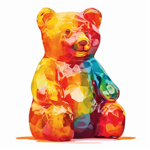 Gummy bear in the style of Impressionistic Art